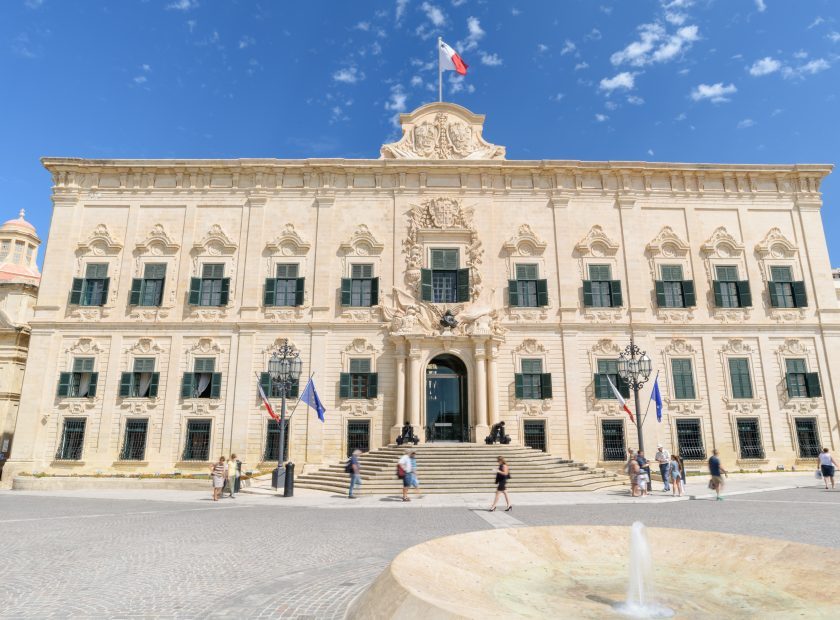 Valletta,,Malta,-,September,23,2016:,Auberge,De,Castille,Dates